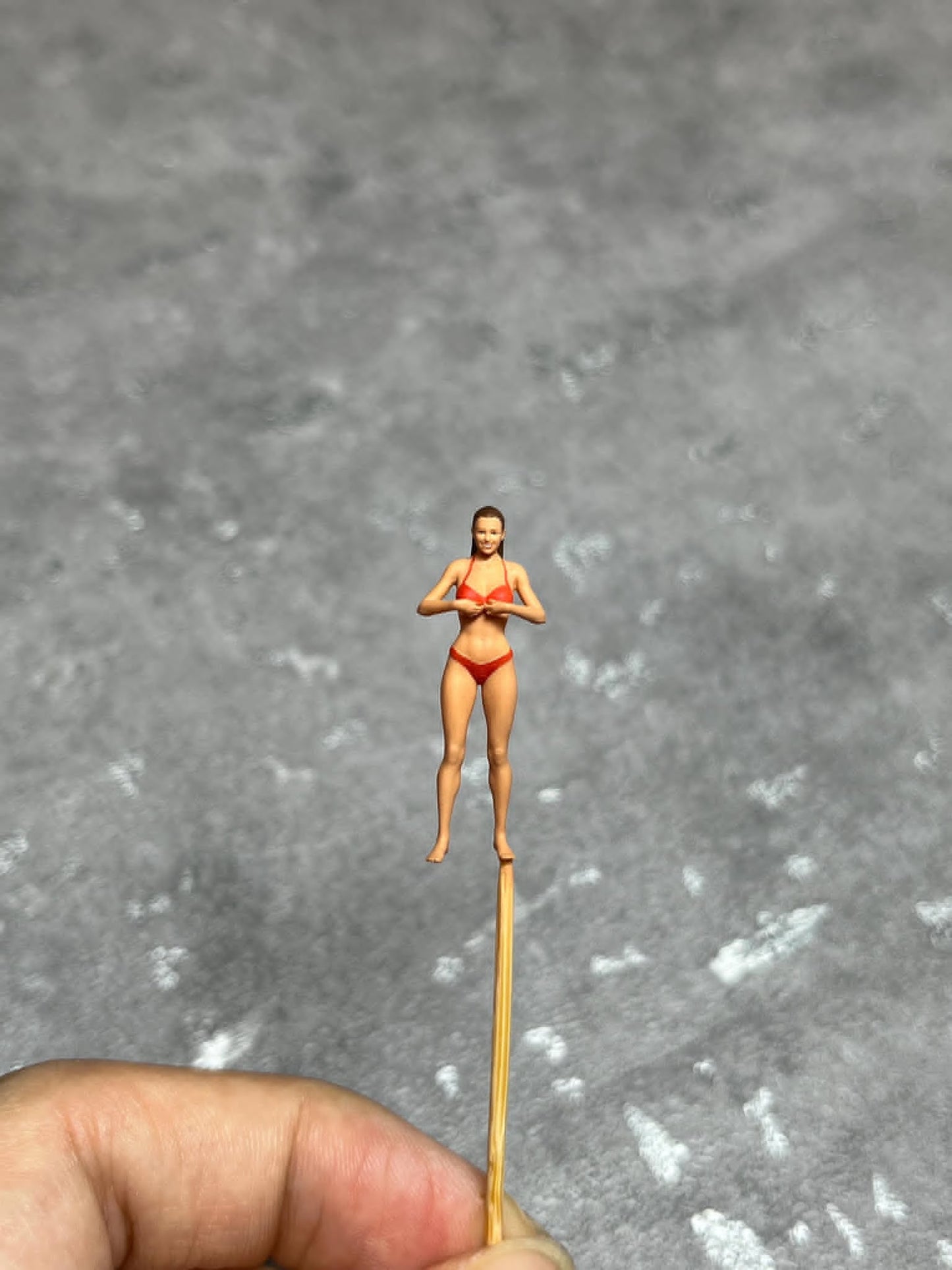 Red Bikini figurine handpaint high detail 1:18 to HO scale