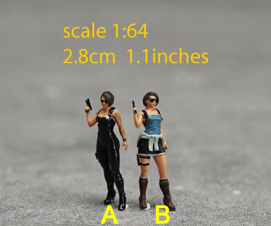 Jill RE  figurine handpaint high detail 1:18 to HO scale