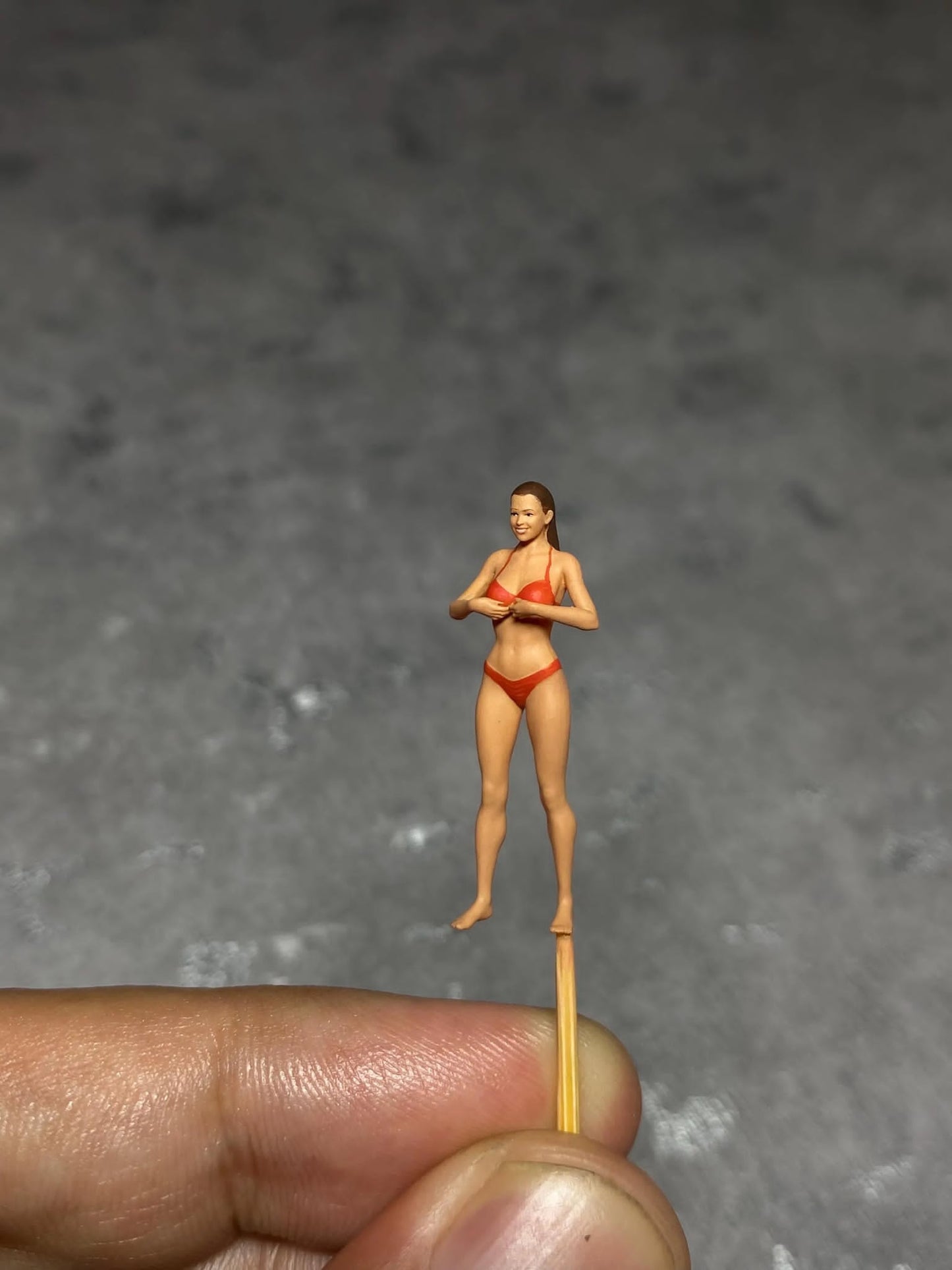 Red Bikini figurine handpaint high detail 1:18 to HO scale
