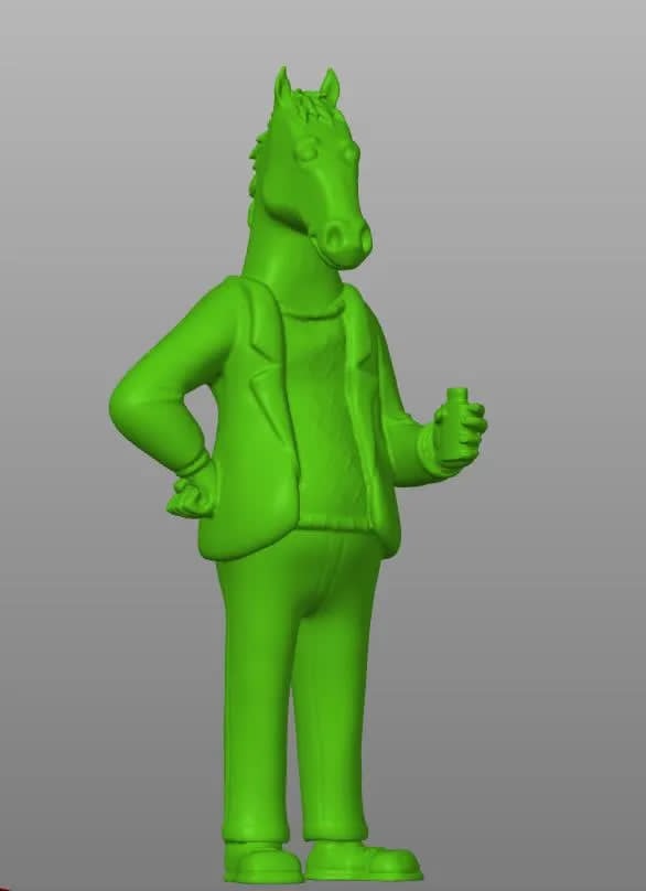 Horse cartoon man   figurine handpaint high detail 1:18 to HO scale