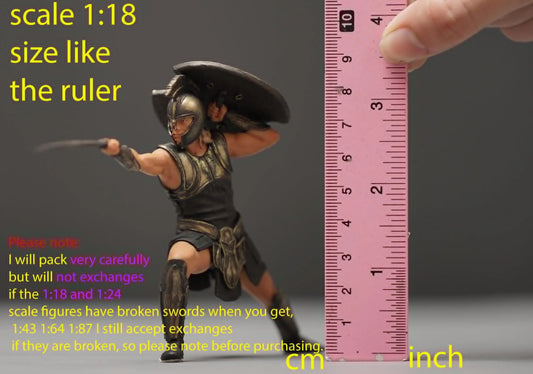 Troy warrior Brad figurine handpaint high detail 1:18 to HO scale