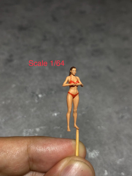 Red Bikini figurine handpaint high detail 1:18 to HO scale