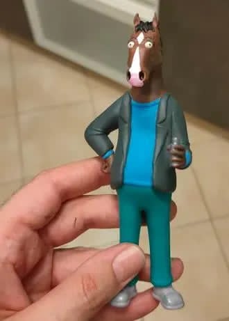 Horse cartoon man   figurine handpaint high detail 1:18 to HO scale
