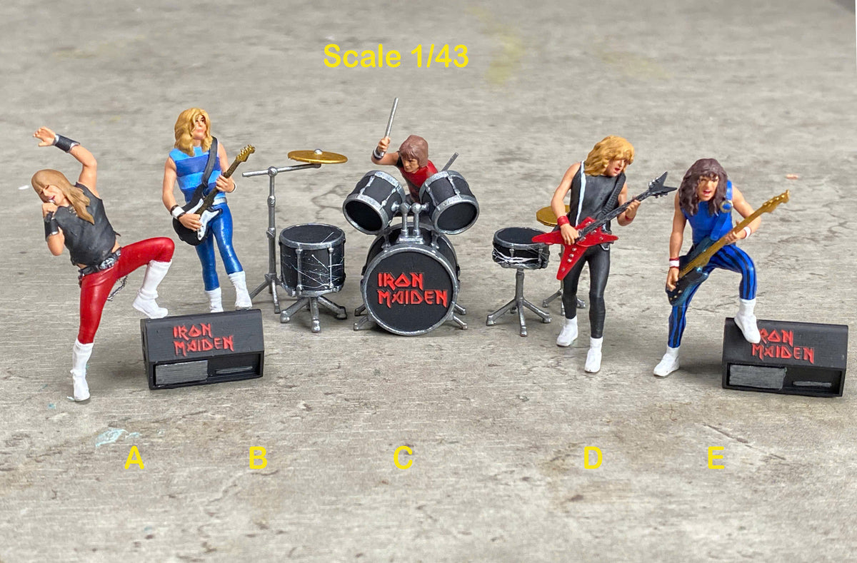 IRON rock band figure HO 1/64 1/18 1/43 Scale handpaint high detail