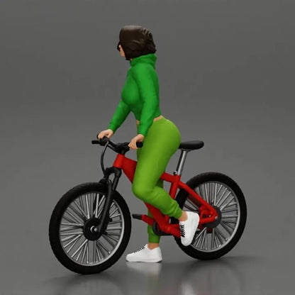 Bike figure miniature 1:18 to HO scale handpaint high detail