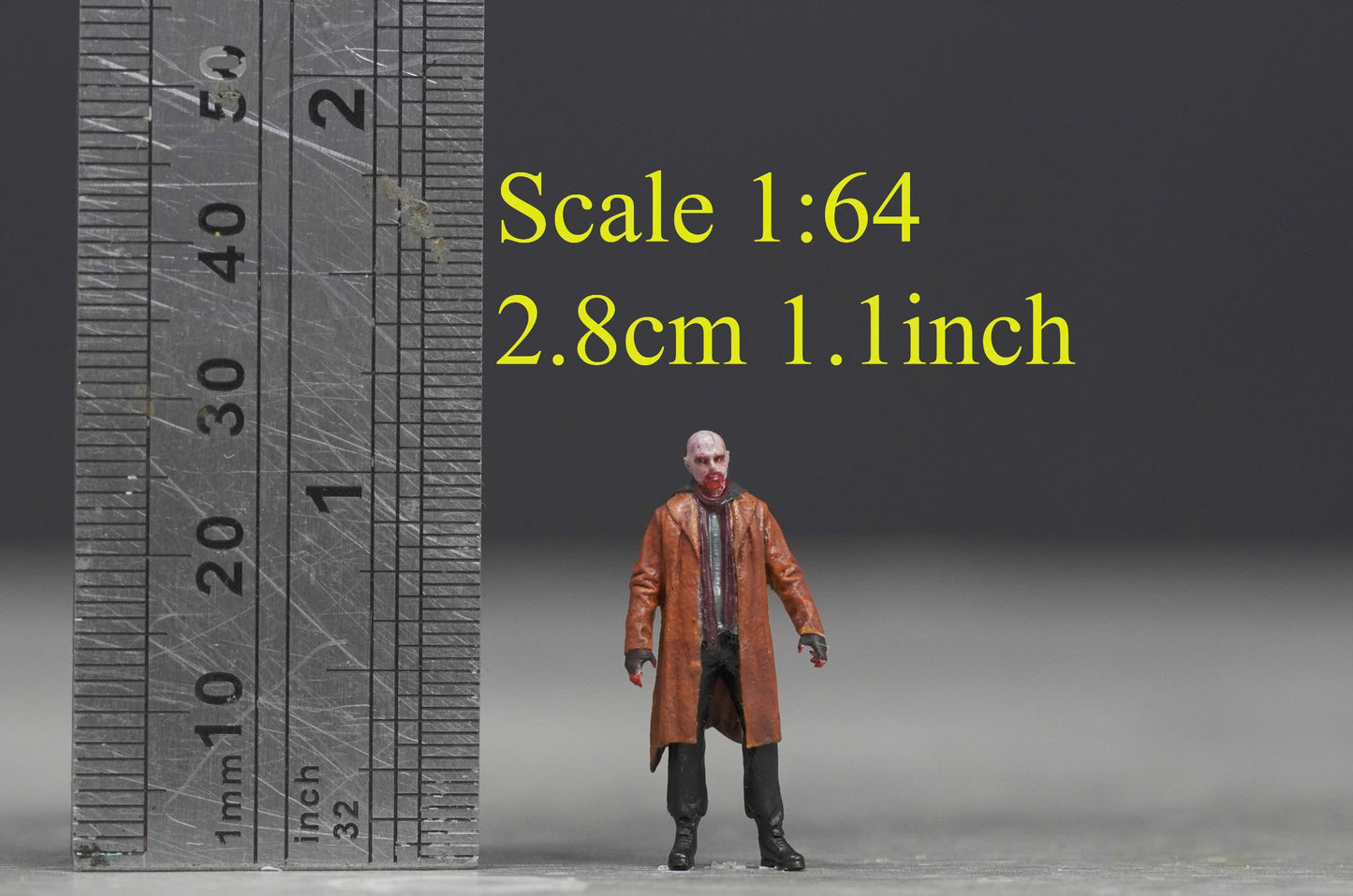 The ghostly man figure HO 1/64 1/43 1/24 1/18 Scale handpaint high detail