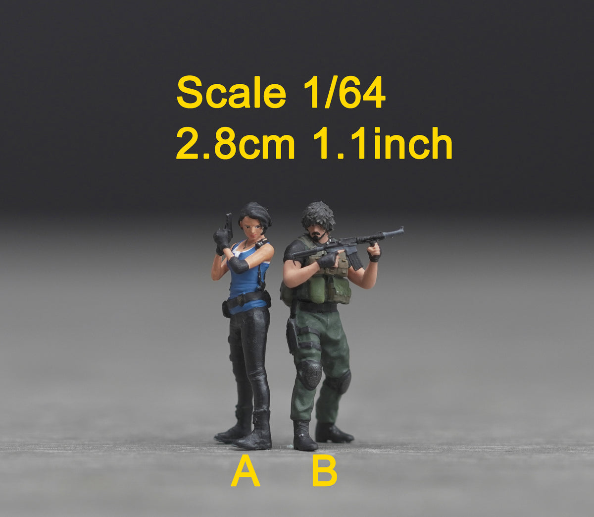 Evil figure HO 1/64 1/43 1/24 1/18 Scale handpaint high detail GE54,55