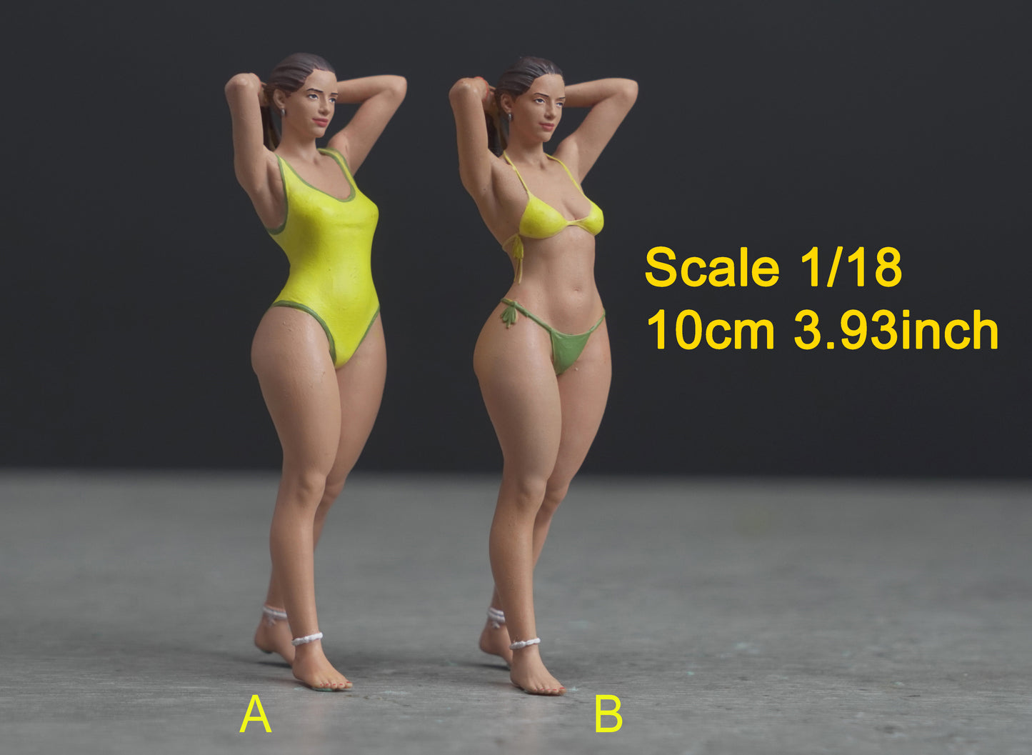 Pin up Girl figure HO 1/64 1/43 1/24 1/18 Scale handpaint high detail g81-82