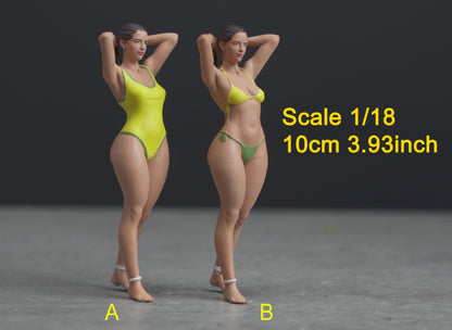 Pin up Girl figure HO 1/64 1/43 1/24 1/18 Scale handpaint high detail g81-82