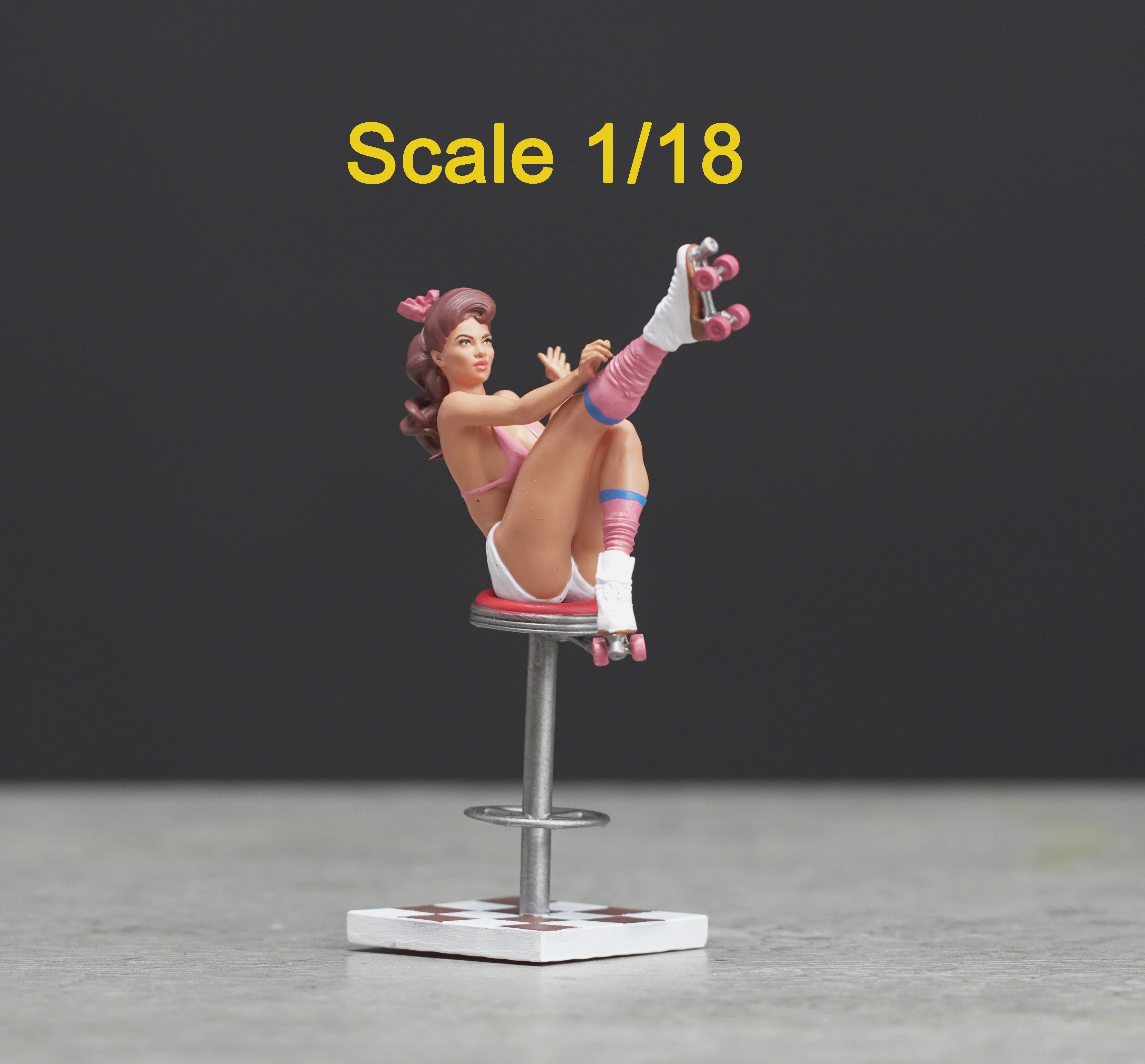 Sexy Pin Up Girl figure HO 1/64 1/43 1/24 1/18 Scale handpaint high detail G91