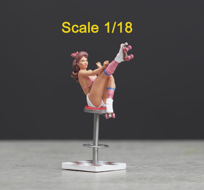Sexy Pin Up Girl figure HO 1/64 1/43 1/24 1/18 Scale handpaint high detail G91
