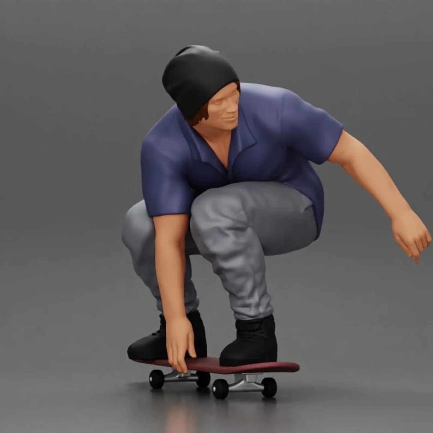Skateboard figure HO 1/64 1/43 1/24 1/18 Scale handpaint high detail
