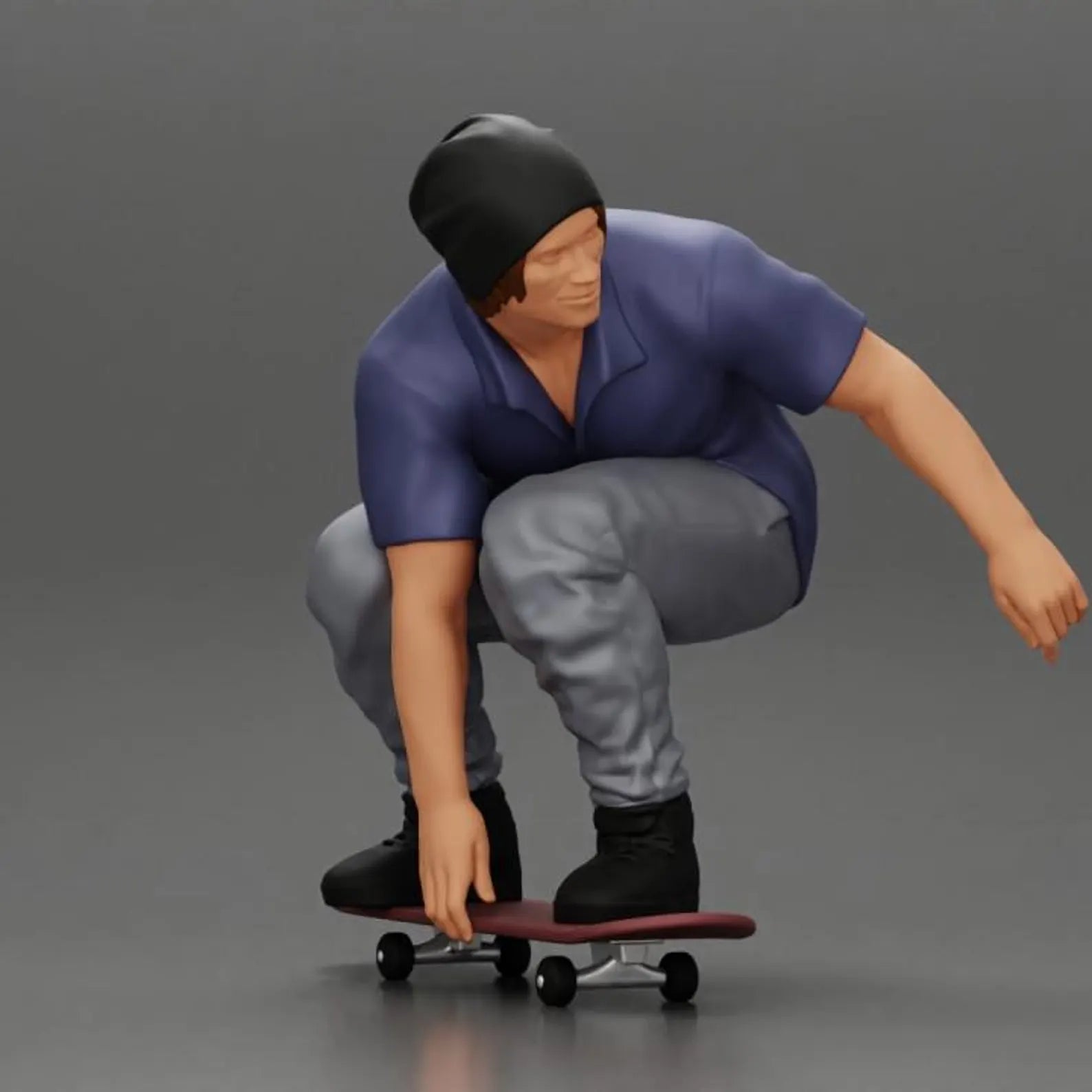 Skateboard figure HO 1/64 1/43 1/24 1/18 Scale handpaint high detail