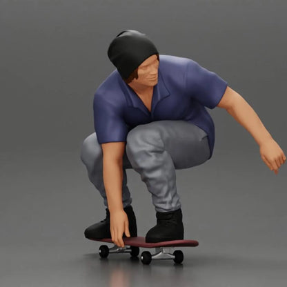 Skateboard figure HO 1/64 1/43 1/24 1/18 Scale handpaint high detail