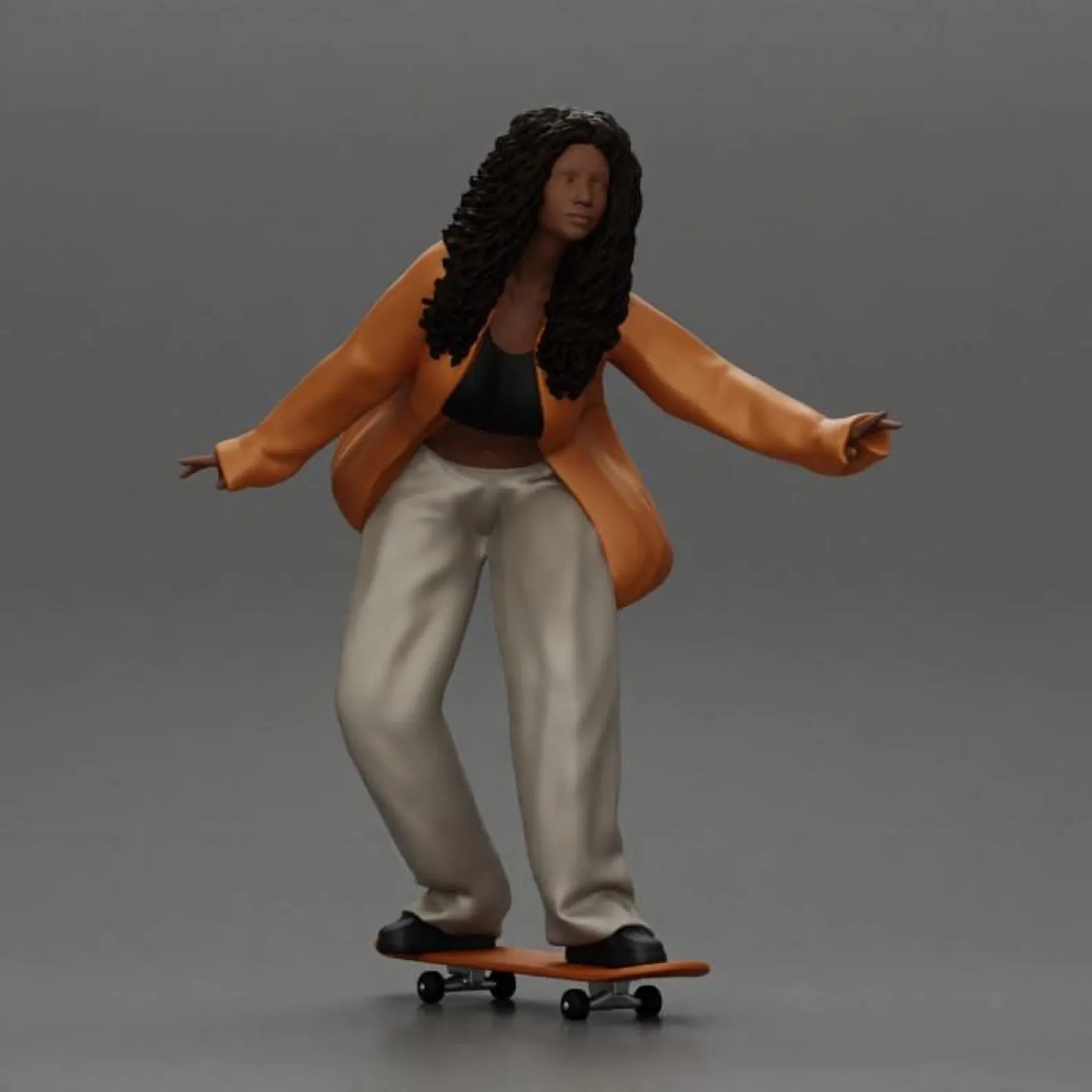 Skateboard figure HO 1/64 1/43 1/24 1/18 Scale handpaint high detail