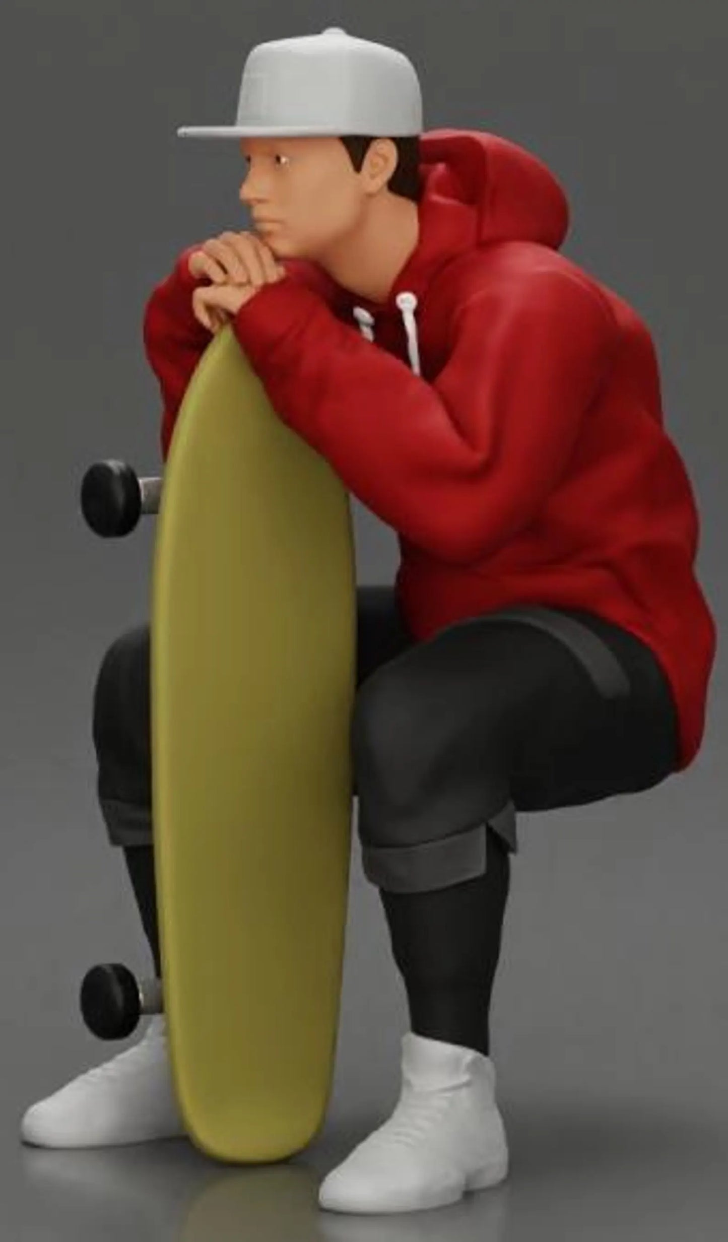 Skateboard figure HO 1/64 1/43 1/24 1/18 Scale handpaint high detail