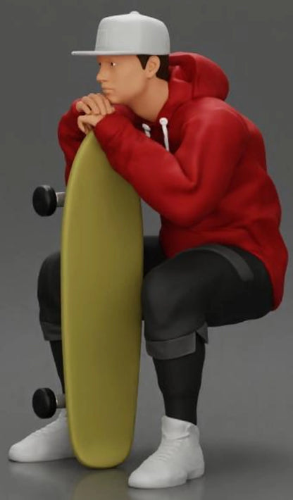 Skateboard figure HO 1/64 1/43 1/24 1/18 Scale handpaint high detail