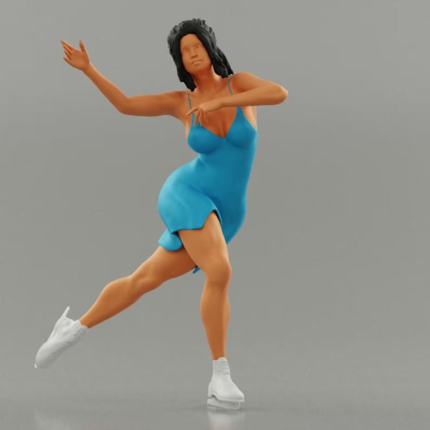 Ice skating figure HO 1/64 1/43 1/24 1/18 Scale handpaint high detail