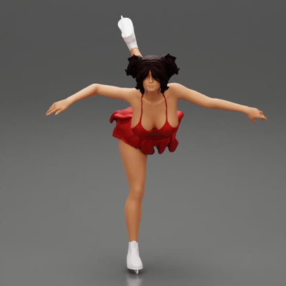 Ice skating figure HO 1/64 1/43 1/24 1/18 Scale handpaint high detail