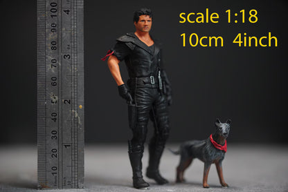 Man and dog figure HO 1/64 1/43 1/24 1/18 Scale handpaint high detail