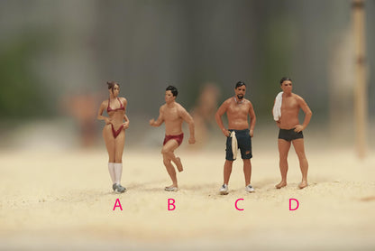 Beach men figure HO 1/64 1/43 1/24 1/18 Scale handpaint high detail