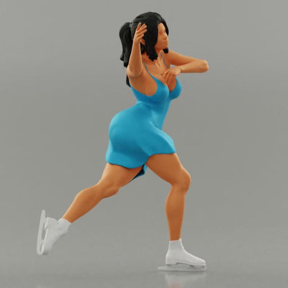 Ice skating figure HO 1/64 1/43 1/24 1/18 Scale handpaint high detail