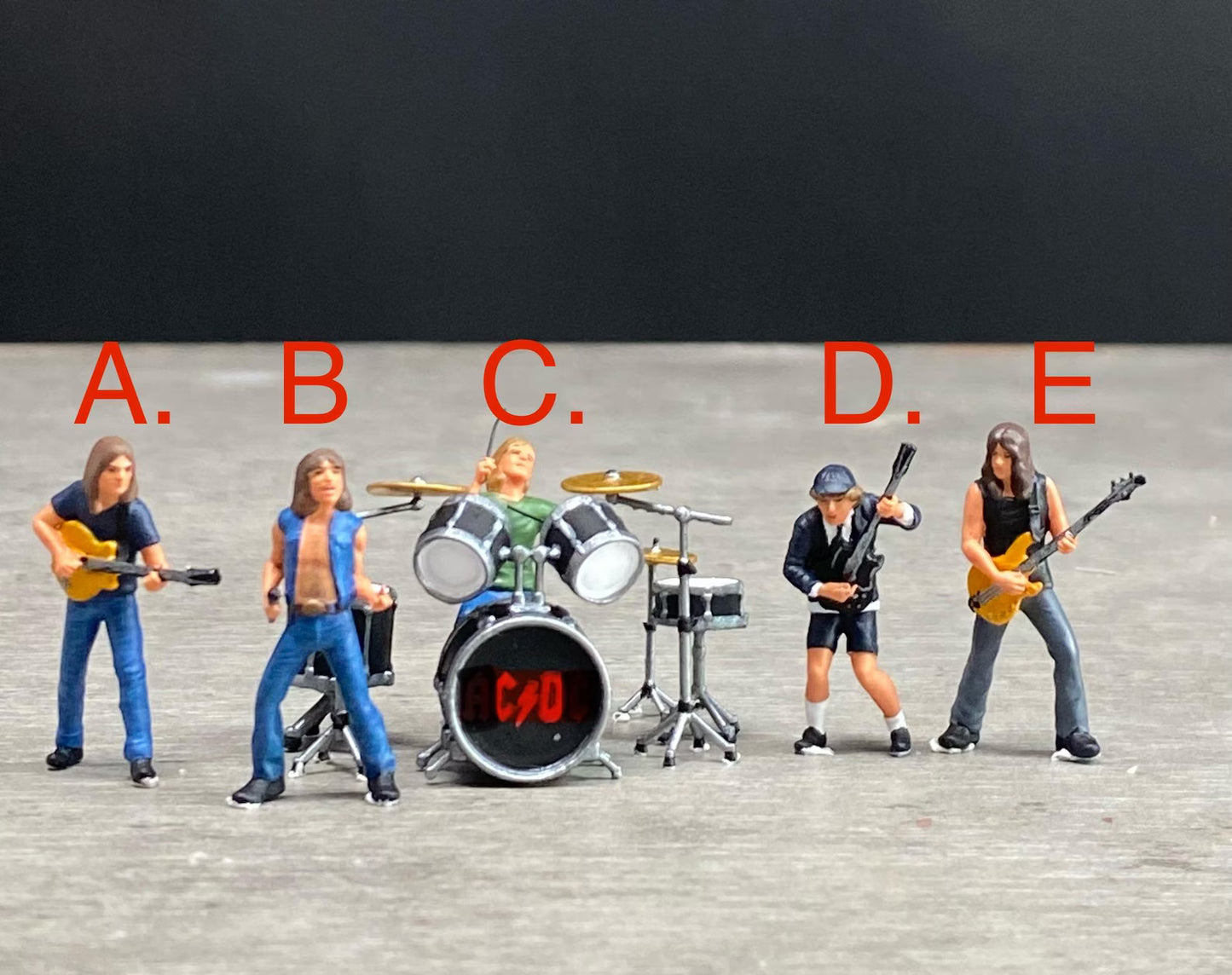 CD  rock band figure HO 1/64 1/18 1/43 Scale handpaint high detail