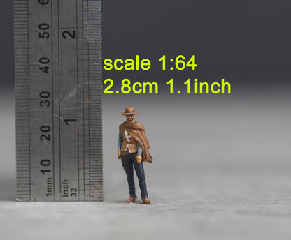 Cowboy figure HO 1/64 1/43 1/24 1/18 Scale handpaint high detail