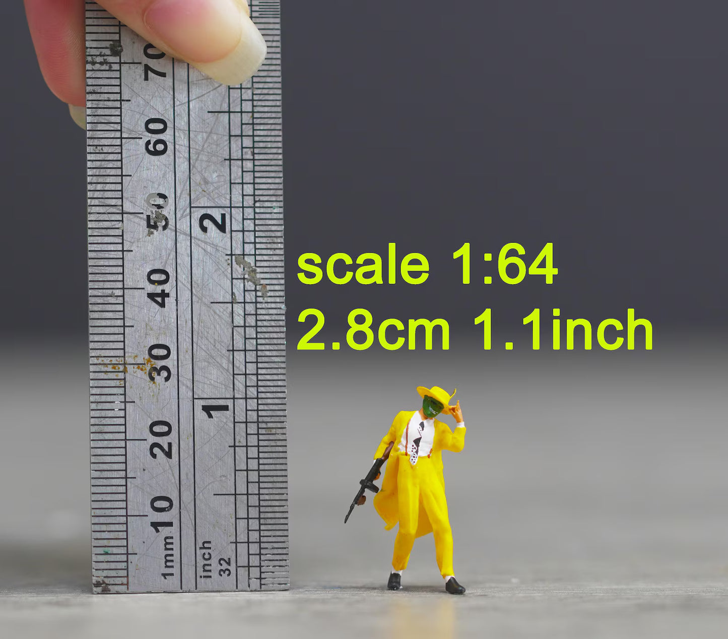 Scary man figure HO 1/64 1/43 1/24 1/18 Scale handpaint high detail
