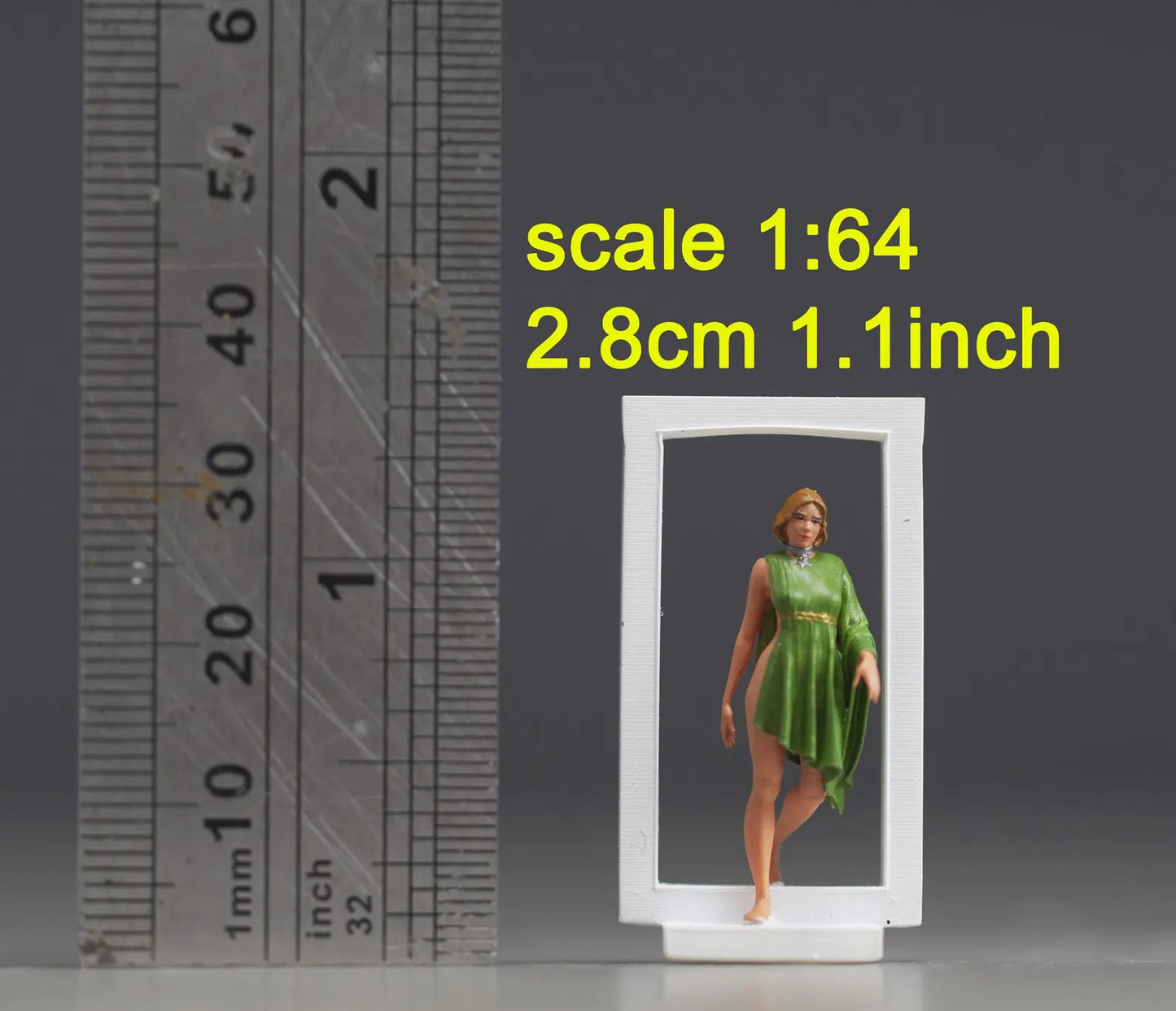 Girl figure HO 1/64 1/43 1/24 1/18 Scale handpaint high detail