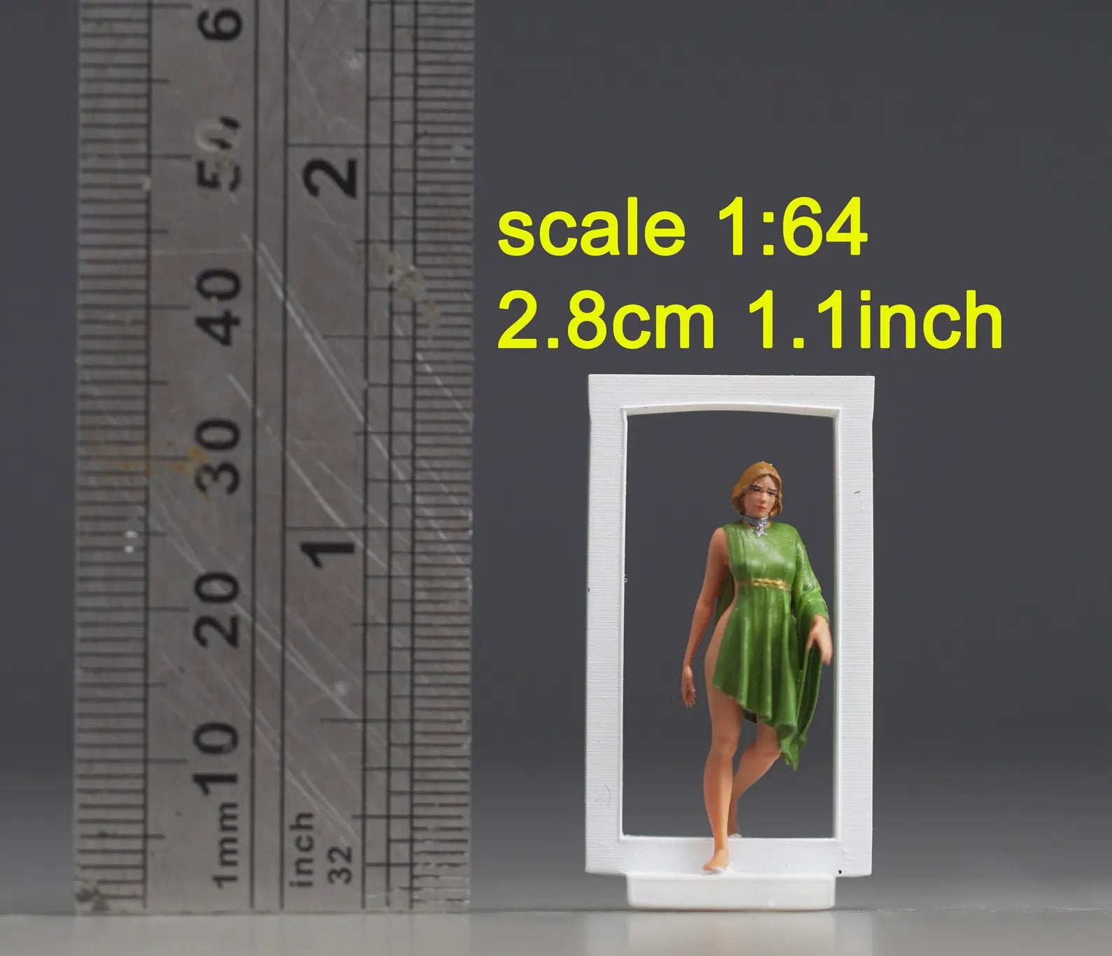 Girl figure HO 1/64 1/43 1/24 1/18 Scale handpaint high detail
