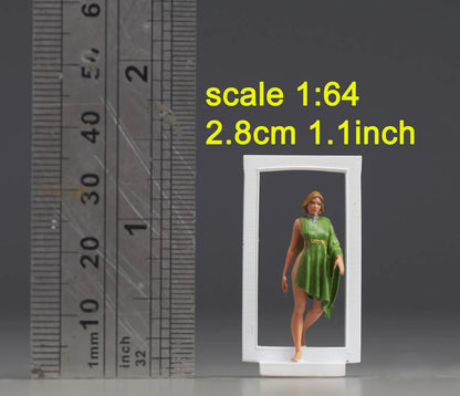 Girl figure HO 1/64 1/43 1/24 1/18 Scale handpaint high detail