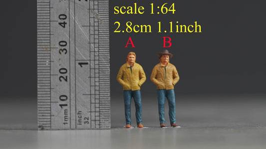 Man figure HO 1/64 1/43 1/24 1/18 Scale handpaint high detail