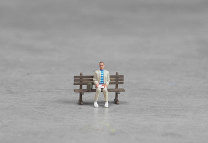 Sitting man figure HO 1/64 1/43 1/24 1/18 Scale handpaint high detail