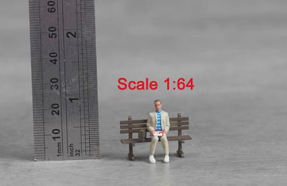 Sitting man figure HO 1/64 1/43 1/24 1/18 Scale handpaint high detail
