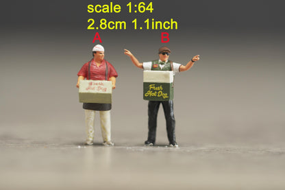 Hotdog men figure HO 1/64 1/43 1/24 1/18 Scale handpaint high detail