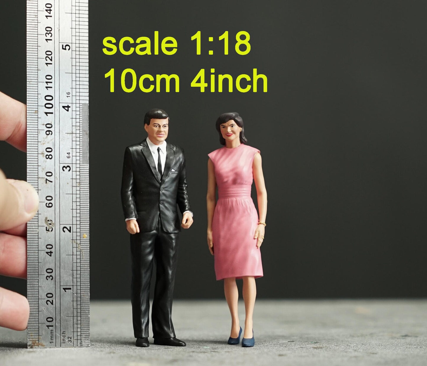 President couple figure high detail painted scale 1/18 to 1/64 HO