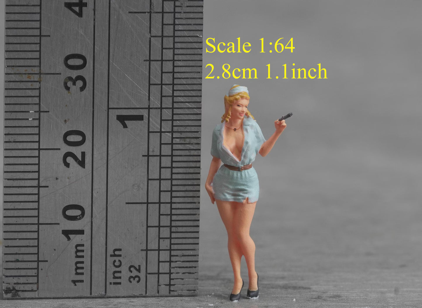 Nurse figure HO 1/64 1/43 1/24 1/18 Scale handpaint high detail