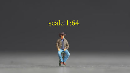 Man figurine handpaint high detail 1:18 to HO scale