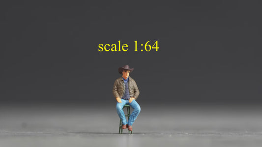 Man figurine handpaint high detail 1:18 to HO scale