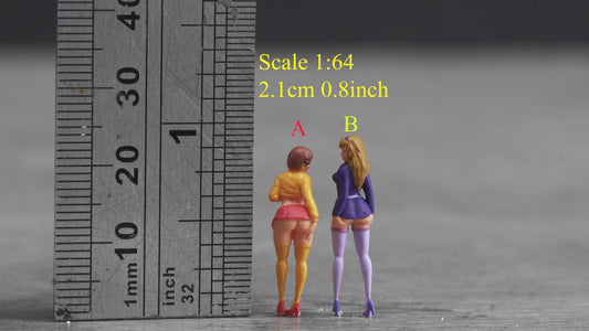 Girl figure HO 1/64 1/43 1/24 1/18 Scale handpaint high detail