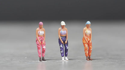 Girl figure 1:18 to 1/64 HO scale handpaint high detail