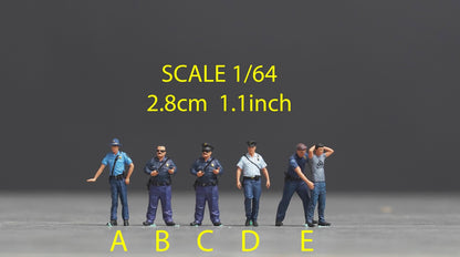 Police figure HO 1/64 1/18 1/24 1/35 1/43-48 1/72 N-scale B77-81