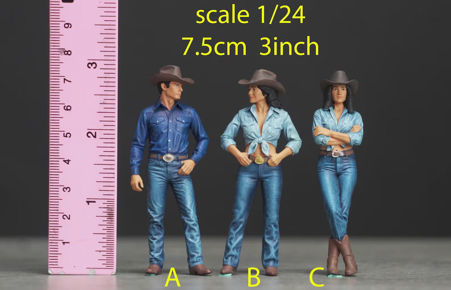 Urban Man figure 1:18 to 1/64 HO scale handpaint high detail