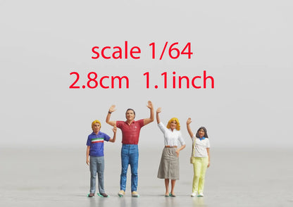 Vacation Family figure HO 1/64 1/43 1/24 1/18 Scale handpaint high detail