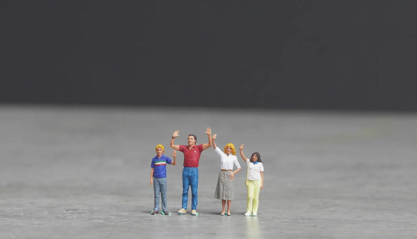Vacation Family figure HO 1/64 1/43 1/24 1/18 Scale handpaint high detail