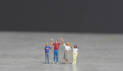 Vacation Family figure HO 1/64 1/43 1/24 1/18 Scale handpaint high detail