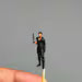 Black man figure HO 1/64 1/43 1/24 1/18 Scale handpaint high detail