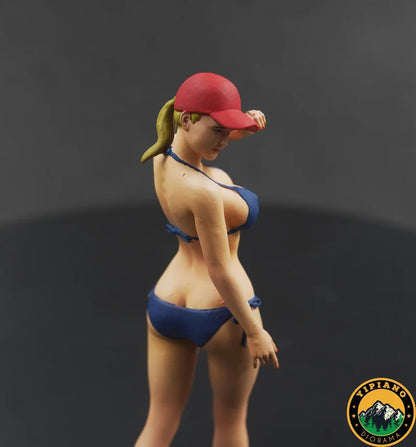 Sexy beach girl wear hat figure handpaint high detail 1:18 scale