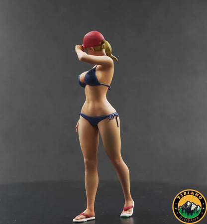 Sexy beach girl wear hat figure handpaint high detail 1:18 scale